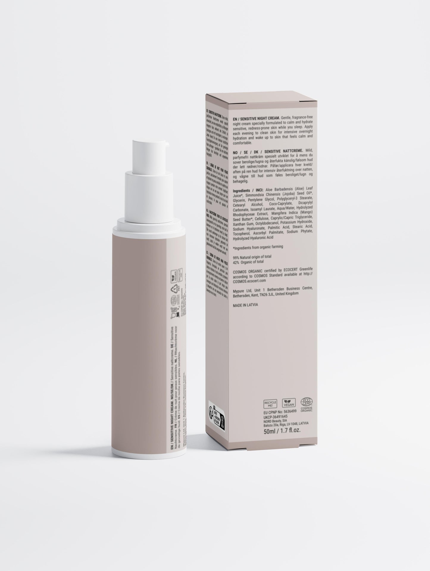 Sensitive Skin Overnight Cream, Fragrance-Free