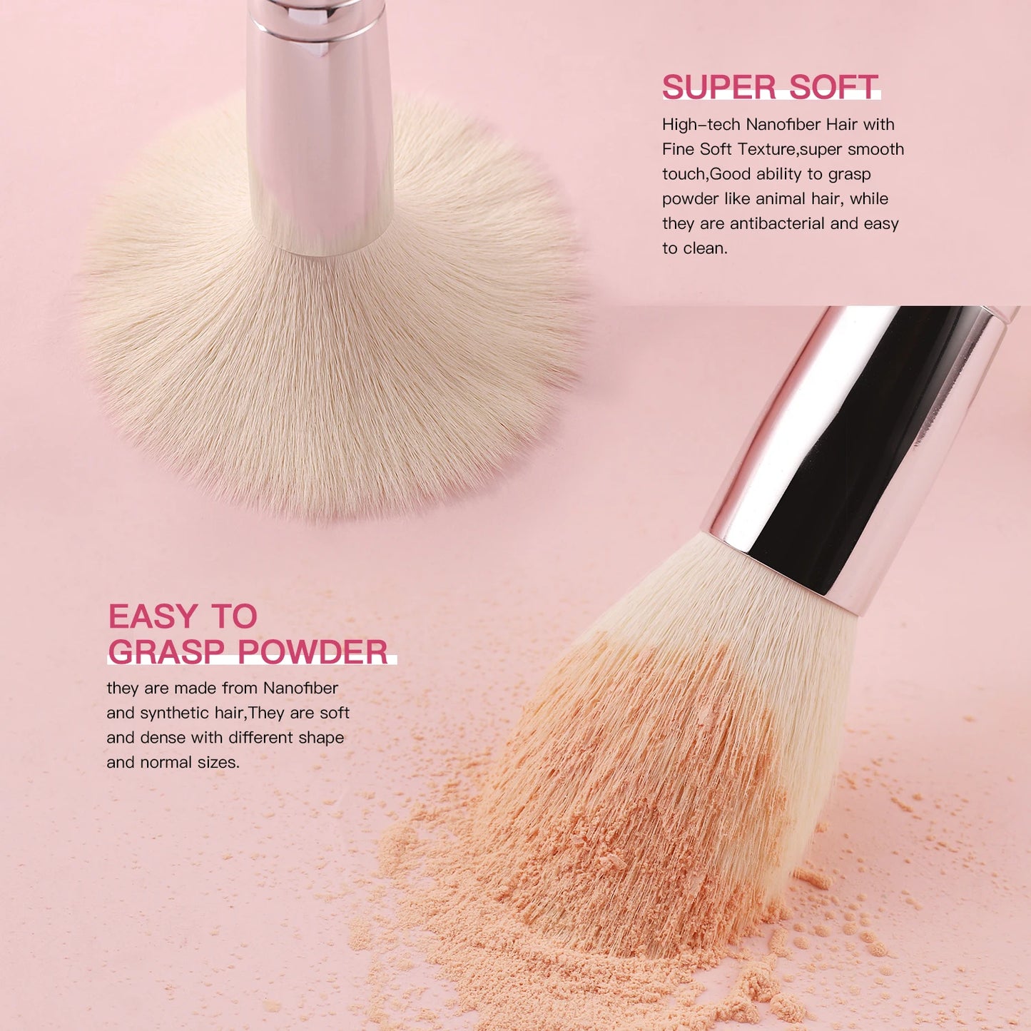 BEILI Black Makeup Brush Sets Professional Natural Goat Fiber Hair Brush Foundation Kakubi Contour Eyeshadow Beauty Tool Brochas